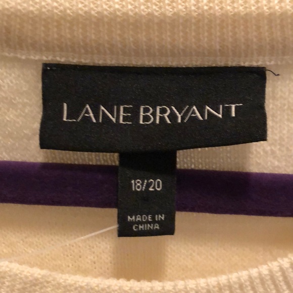 Lane Bryant Cold Shoulder Off White Sweater - Picture 3 of 3